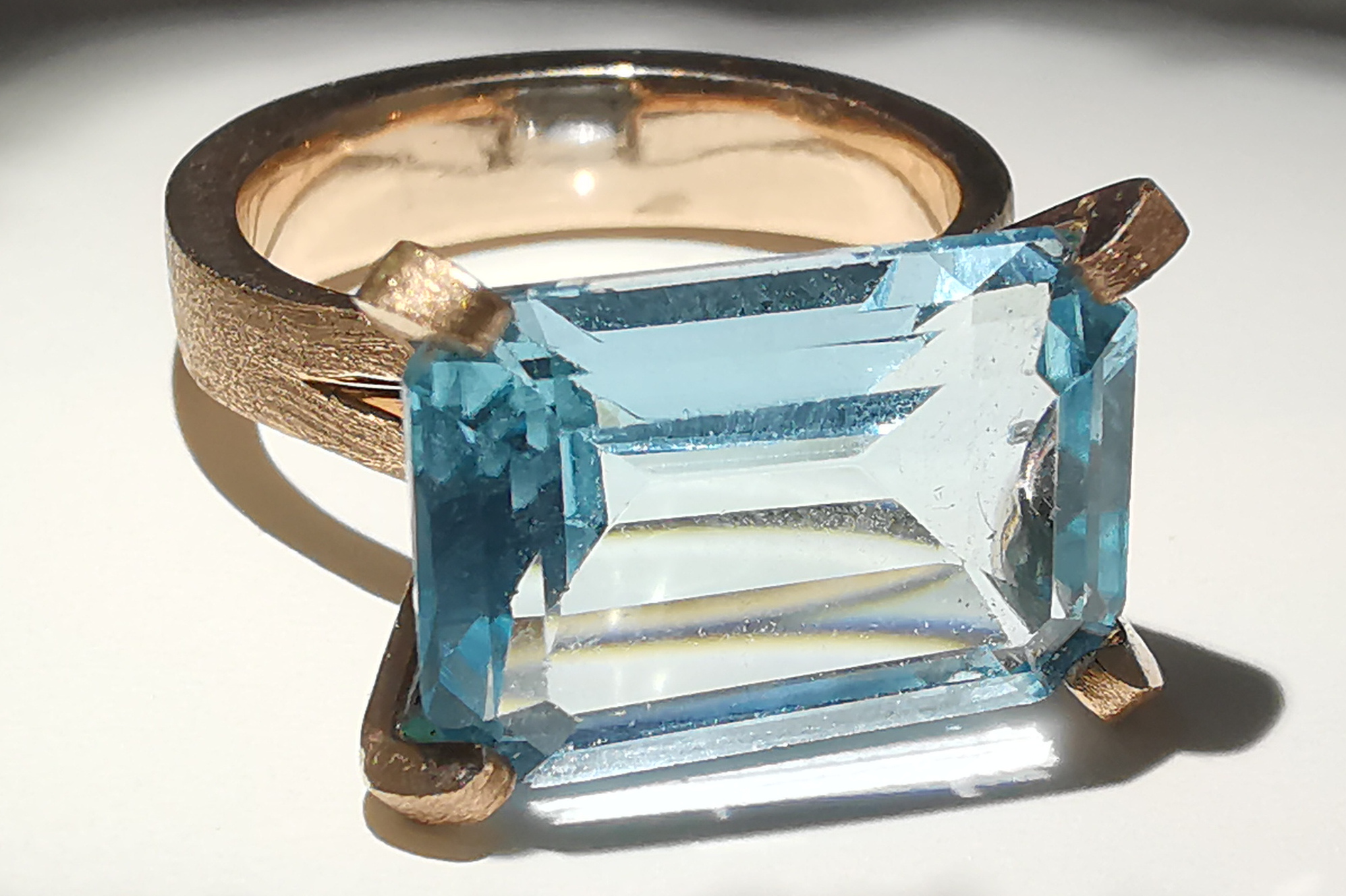 Spannring Aquamarin